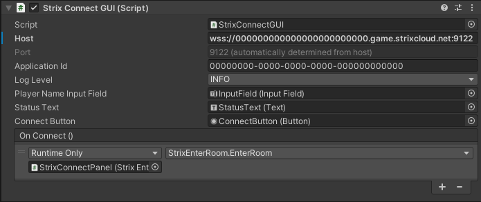 Example Inspector behavior for a URL-style host string