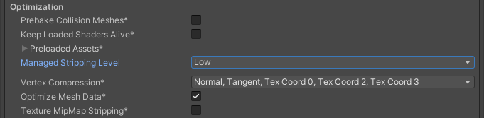 Managed Stripping Level option
