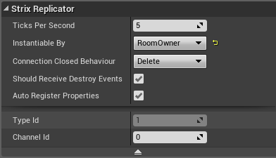 StrixReplicator on the Details panel.